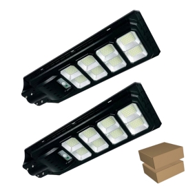 MasterLED 2 x 400W LED solárna pouličná a záhradná lampa, diaľkové ovládanie, 6000K, IP65, VIP2356_2