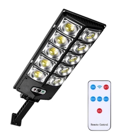 MasterLED 300W LED solárna pouličná a záhradná lampa, diaľkové ovládanie, 6000K, IP65, VIP3656