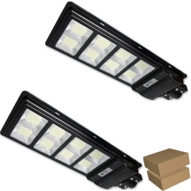 MasterLED 2x360W LED solárna pouličná a záhradná lampa, diaľkové ovládanie, 6000K, IP65, VIP_1438_2