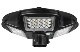 MasterLED 150W LED solárna okrúhla pouličná a záhradná lampa, diaľkové ovládanie, 6000K, IP65, VIP7145