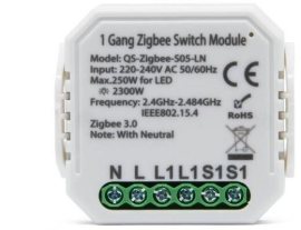 Smoot ZigBee Switch Module s nulákom jednokanálový