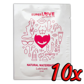 Superlove Natural Waterbased Lubricant 10x4ml