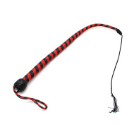 Kiotos Leather Whip Black & Red 60cm - cena, porovnanie