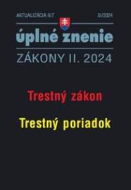 Aktualizácia II/7 2024 Trestný zákon, Trestný poriadok