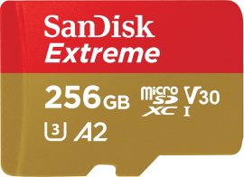 Sandisk Micro SDXC Extreme + SD adaptér UHS-I U3 256GB