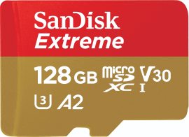 Sandisk Micro SDXC Extreme + SD adaptér UHS-I U3 128GB